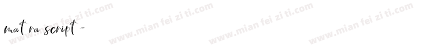 matra script字体转换